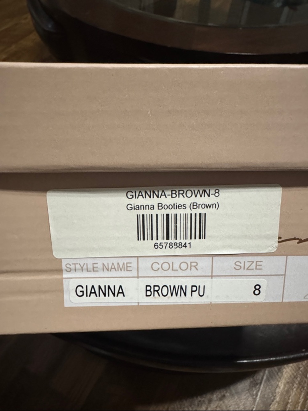 Gianna Brown PU Heeled Booties